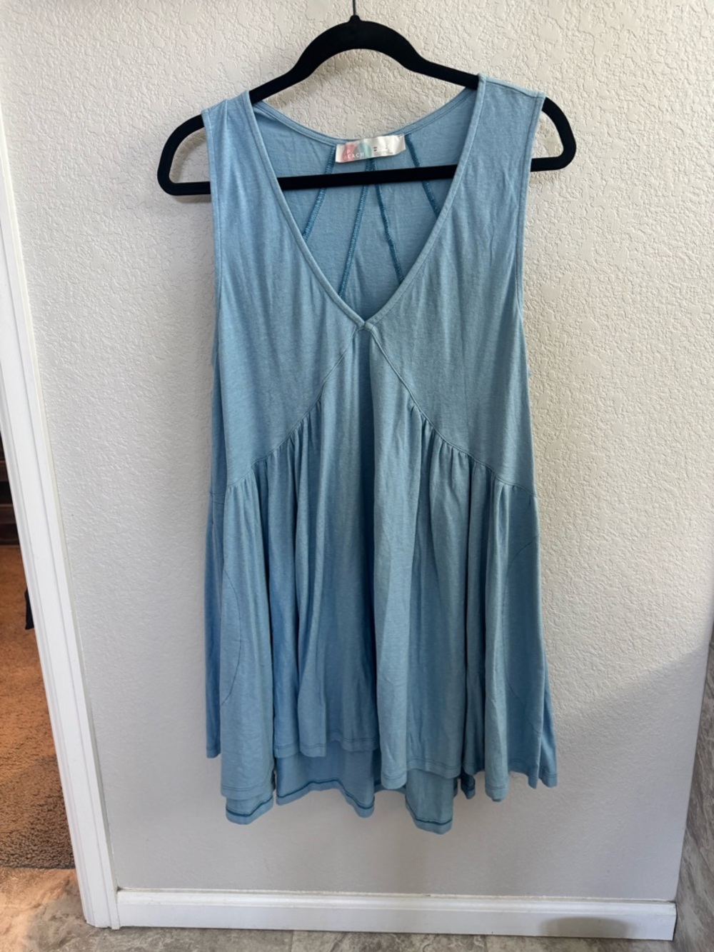Light Blue On My Mind Flowy Free People Dress